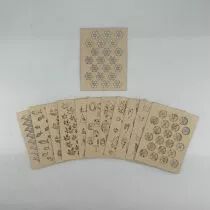 LOT DE 12 CARTES PROJECT LIFE MOTIFS EVIDES - KRAFT CLAIR