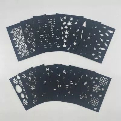 LOT DE 12 CARTES PROJECT LIFE MOTIFS EVIDES - NOIR