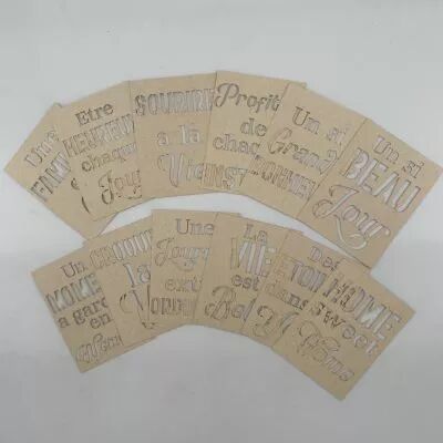 LOT DE 12 CARTES PROJECT LIFE MOTS BASIQUES - KRAFT CLAIR