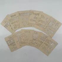 LOT DE 12 CARTES PROJECT LIFE MOTS BASIQUES - KRAFT CLAIR