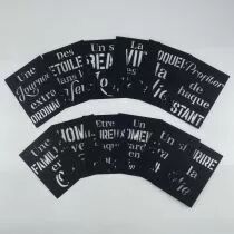 LOT DE 12 CARTES PROJECT LIFE MOTS BASIQUES - NOIR