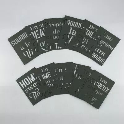 LOT DE 12 CARTES PROJECT LIFE MOTS BASIQUES - VERT