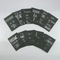 LOT DE 12 CARTES PROJECT LIFE MOTS BASIQUES - VERT