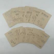 LOT DE 12 CARTES PROJECT LIFE MOTS EVIDES PHOTO - KRAFT CLAIR