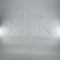 LOT DE 12 CARTES PROJECT LIFE TIMBRES ET CHIFFRES - BLANC