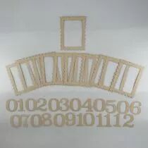 LOT DE 12 CARTES PROJECT LIFE TIMBRES ET CHIFFRES - KRAFT CLAIR