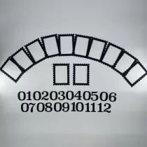 LOT DE 12 CARTES PROJECT LIFE TIMBRES ET CHIFFRES - NOIR