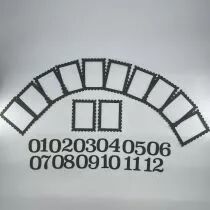 LOT DE 12 CARTES PROJECT LIFE TIMBRES ET CHIFFRES - VERT