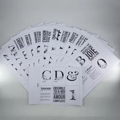 LOT DE 12 FEUILLES CARTES A DECOUPER PROJECT LIFE \ FEE TA VIE\ 
