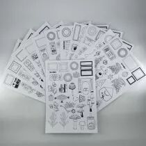 LOT DE 12 FEUILLES ILLUSTRATIONS ET MOIS PROJECT LIFE \ FEE TA VIE\ 