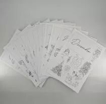 LOT DE 12 FEUILLES ILLUSTRATIONS ET MOIS PROJECT LIFE \ FEE TA VIE\ 