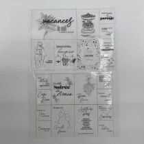 LOT DE 12 FEUILLES TRANSPARENTES PROJECT LIFE \ FEE TA VIE\ 