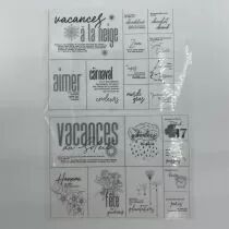 LOT DE 12 FEUILLES TRANSPARENTES PROJECT LIFE \ FEE TA VIE\ 