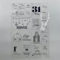 LOT DE 12 FEUILLES TRANSPARENTES PROJECT LIFE \ FEE TA VIE\ 