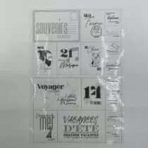 LOT DE 12 FEUILLES TRANSPARENTES PROJECT LIFE \ FEE TA VIE\ 