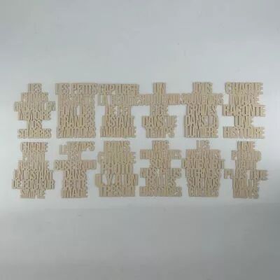 LOT DE 12 MOTS DE LA PHOTO POUR PROJECT LIFE  - KRAFT CLAIR