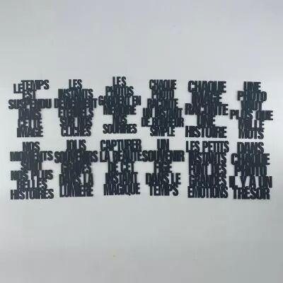 LOT DE 12 MOTS DE LA PHOTO POUR PROJECT LIFE - NOIR