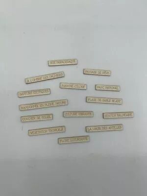 LOT DE 14 MOTS CARTON BOIS ANTILLAIS