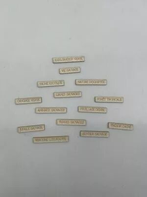 LOT DE 14 MOTS CARTON BOIS JUNGLE