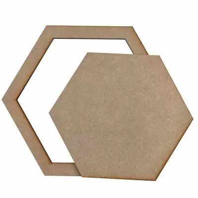 LOT DE 2 HEXAGONES MDF 3 MM