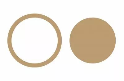 LOT DE 2 RONDS MDF 3 MM