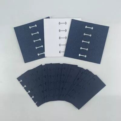 LOT DE 23 DECOUPES PAPIERS BLEU FONCE POUR ALBUM RELIURE CHAMPIGNON