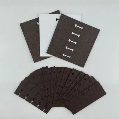 LOT DE 23 DECOUPES PAPIERS MARRON FONCE POUR ALBUM RELIURE CHAMPIGNON