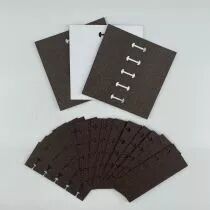 LOT DE 23 DECOUPES PAPIERS MARRON FONCE POUR ALBUM RELIURE CHAMPIGNON