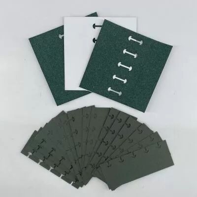 LOT DE 23 DECOUPES PAPIERS VERT POUR ALBUM RELIURE CHAMPIGNON