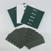 LOT DE 23 DECOUPES PAPIERS VERT POUR ALBUM RELIURE CHAMPIGNON