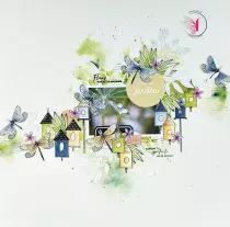 Lot de 4 dies feuillages de printemps