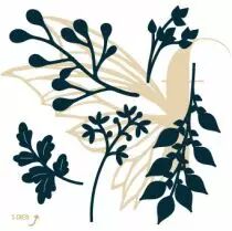 lot de 5 dies feuillages longs