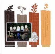 lot de 5 dies feuillages longs