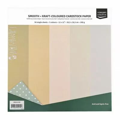 LOT DE 50 FEUILLES DARK KRAFT 200g - 5 COULEURS