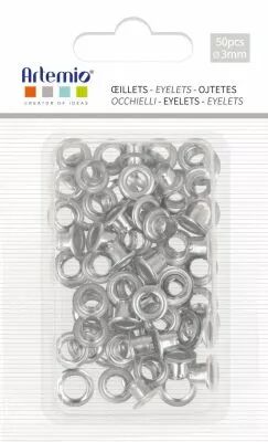 Lot de 50 oeillets 3 mm argent