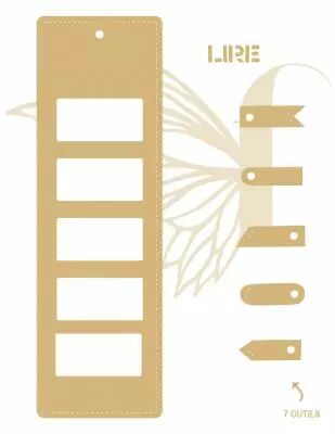LOT DE 7 DIES MARQUE PAGE A FENETRES