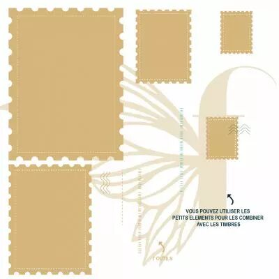 Lot de 7 dies timbres