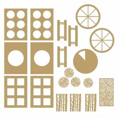 LOT DE DECOUPES PAPIER KRAFT ALBUM \ CANNAGE\ 