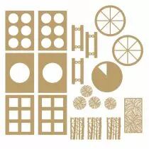 LOT DE DECOUPES PAPIER KRAFT ALBUM \ CANNAGE\ 