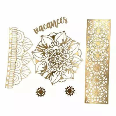 LOT DE PAPIERS DECOUPES OR ALBUM MAROCAIN