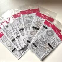 Lot des 8 tampons transparents \ un air poupon\ 