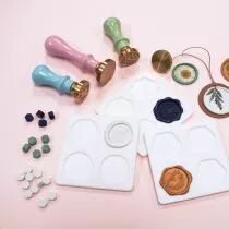 MANCHE POUR CACHET DE CIRE BLEU