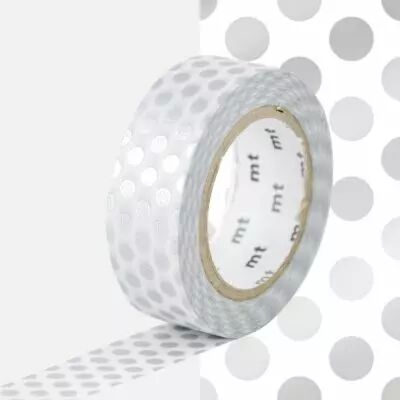MASKING TAPE MOTIF POIS ARGENT