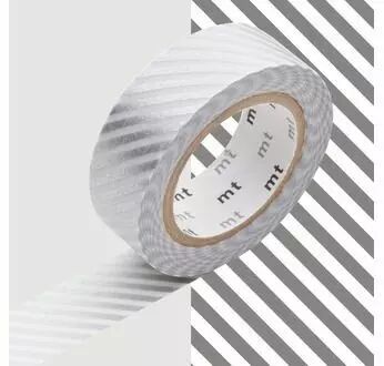 MASKING TAPE MOTIF RAY� ARGENT / STRIPE SILVER