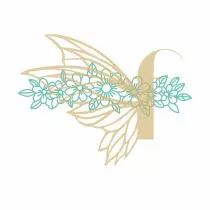 Masque - bordure fleurs