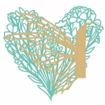 Masque - bouquet en coeur