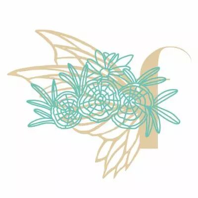 Masque rondin fleuri
