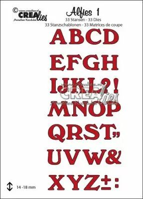 Matrice de coupe Alphabet Alfies die set no. 1, Capitals
