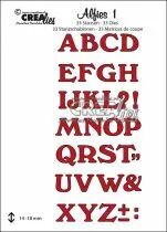 Matrice de coupe Alphabet Alfies die set no. 1, Capitals