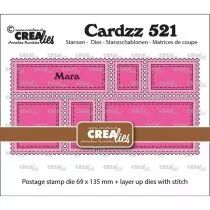 Matrice de coupe Cardzz Cutting Dies Postage Stamp Frame Mini Slimline Mara